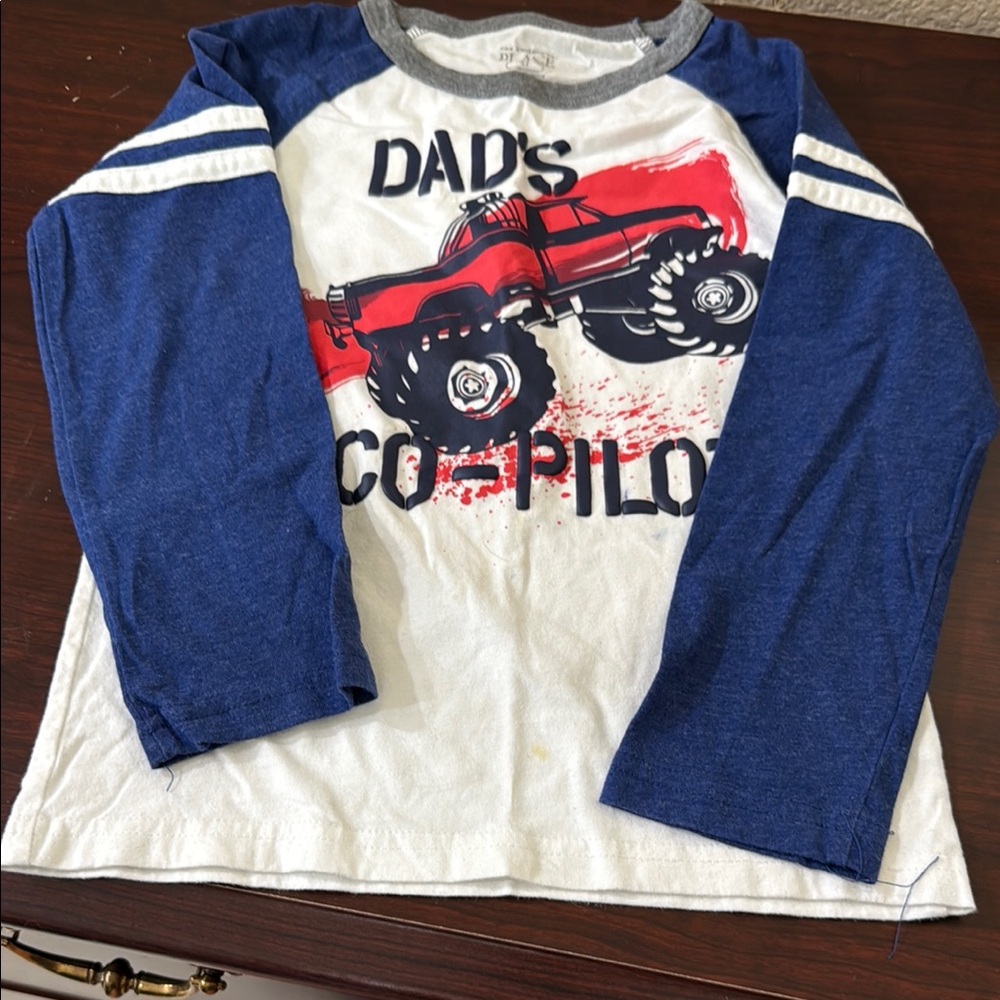 Kids Blue and White Long Sleeve Shirt EUC Toddler size 5T